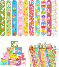 50 Pcs Easter Slap Bracelets for Kids Easter Slap Bracelets Bulk Snap Bracelet P