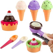 Kids Ice Cream Toy Set - Pretend Play Sweet Treats Ice Cream Parlour Dessert ...