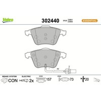 Valeo 302440 Bremsbelagsatz FüR Audi Seat A6 C6 A4 B7 A4 B6 Exeo 8E2 8E5 8H7