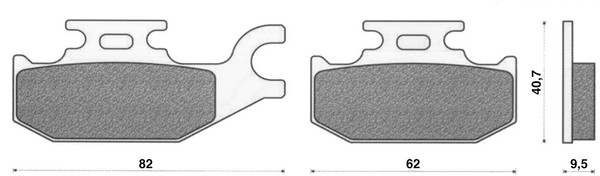 1 Paar BremsbeläGe Hinten FüR Suzuki Burgman UH 125 L4 2014-2014-image