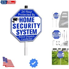 Home Security System Signs for Yard, Security Yard Signs with Stake, Protecte...