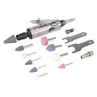 Druckluft Geradschleifer Mit ZubehöR Set 15-Tlg. Schleifer Stabschleifer Neu