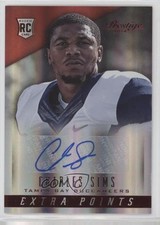2014 Panini Prestige Rookie Extra Points Red Signatures Charles Sims Auto pe8