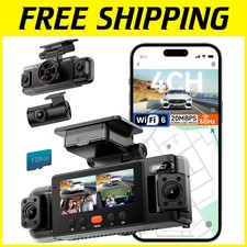 Dash Cam 4CH FHD Front  Rear Inside, Parking Mode, G-Sensor