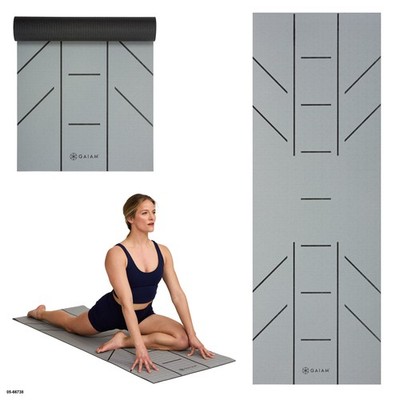Ultra-Sticky Alignment Yoga Mat Granite 6mm Thickness Made from PVC