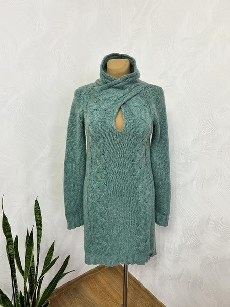 Women & Other Stories Dress Turquoise Acrylic 36
