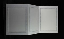 5 Stück Leporellos Silberrand 3er Portraitmappe Fotorahmen Bildformat 13 x 18cm