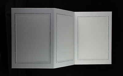 5 Stück Leporellos Silberrand 3er Portraitmappe Fotorahmen Bildformat 13 x 18cm