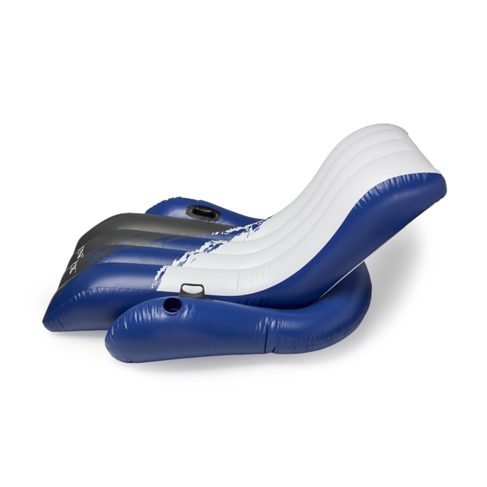 Intex Floating Recliner Lounge Water Flotation Device with Cup Holders Blue W...