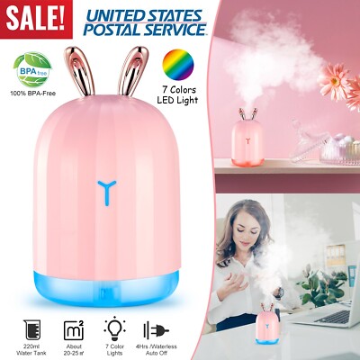 220ml Aroma Humidifier Essential Oil Diffuser Ultrasonic Air LED Aromatherapy