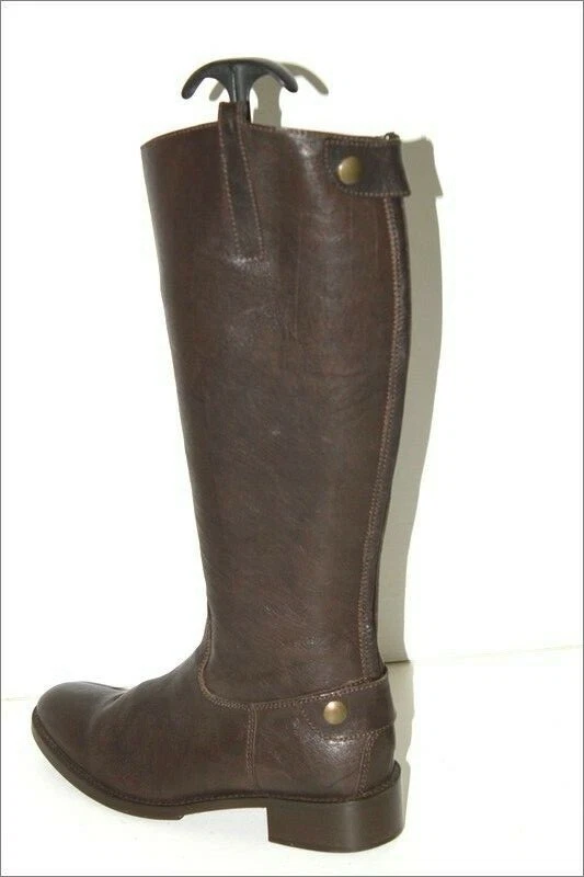 MANFIELD Bottes Cavalières Cuir Marron Foncé T 35.5 IT / 36 FR TTBE - Photo 4/4