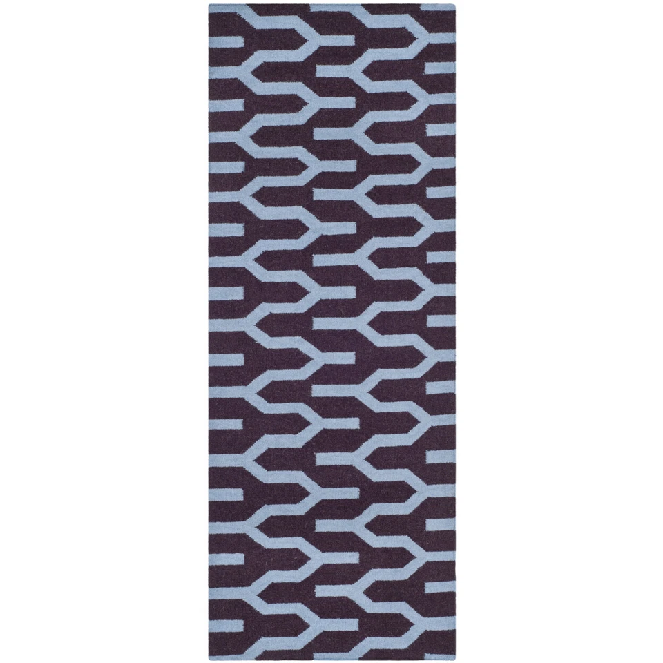 SAFAVIEH Dhurries DHU630B Handwoven Purple / Blue Rug - Image 3 of 4
