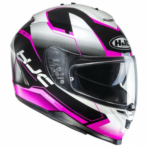 Casco integrale donna moto Hjc IS 17 Loktar Mc8 fucsia taglia M black  violet | eBay