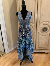 True Colours by La Moda Frill High-Lo Maxi Dress Sz S/MNWT