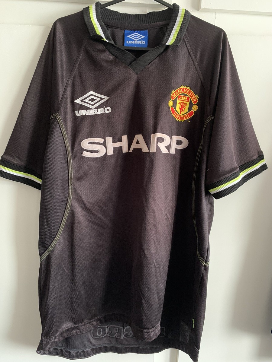 Original *L* 1998/99 Manchester United 3rd Umbro Football Shirt