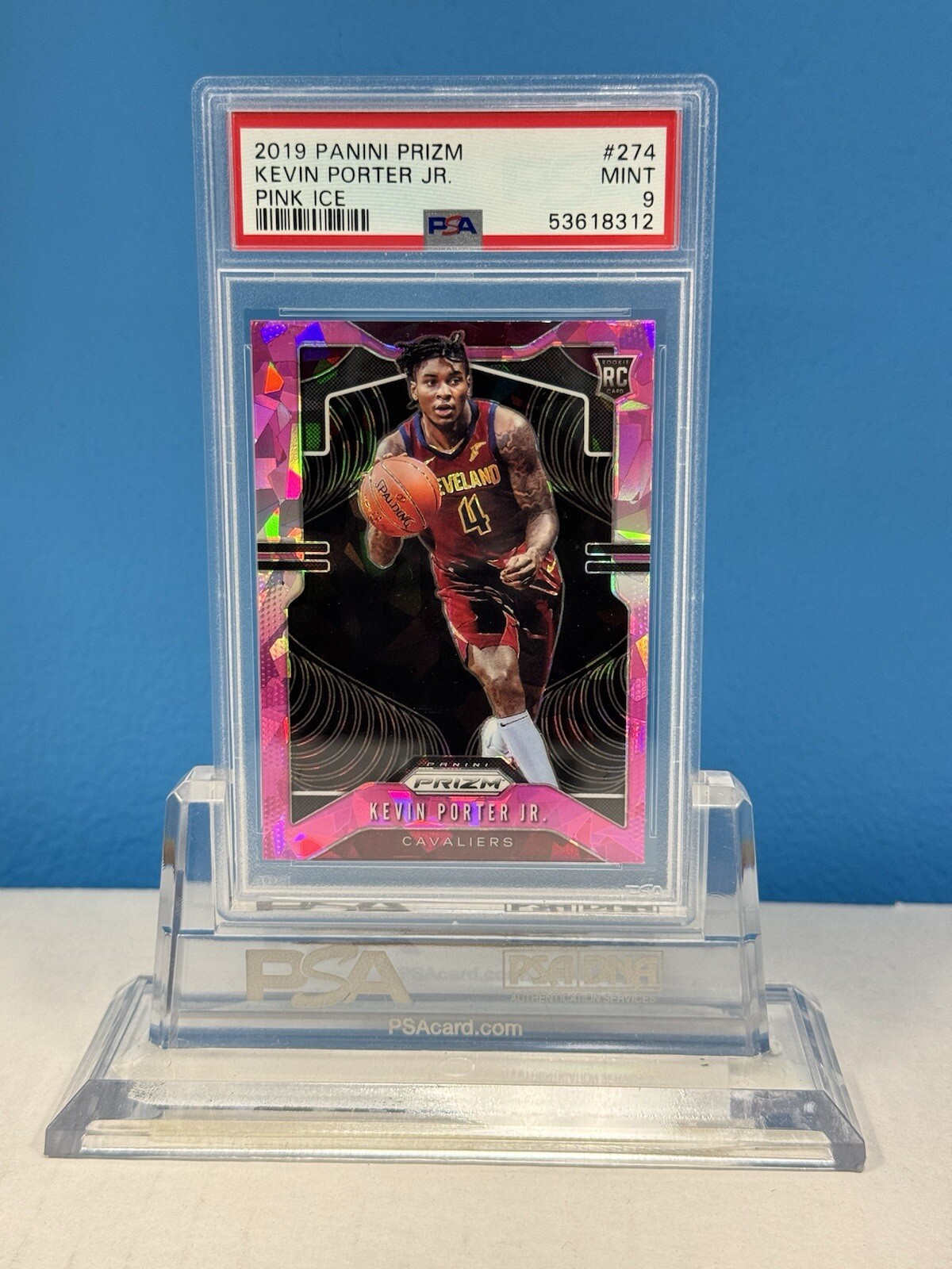 2019 Panini Prizm Kevin Porter Jr. Pink Ice RC 274 PSA 9 MINT Cavaliers