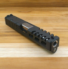 For Glock 19 Gen 3, Complete Slide, Lightning Raptor, Polish Barrel, BLACK