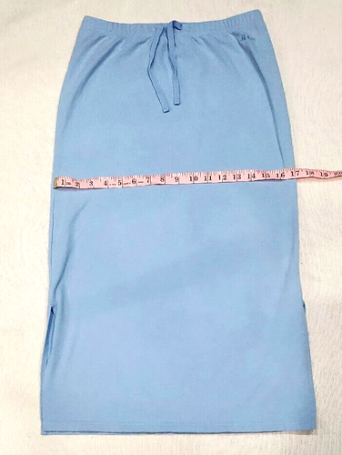 Old Navy Skirt Blue Long Straight Pencil Skirt Stretch Side Slits Girls Sz 12 - Picture 7 of 13