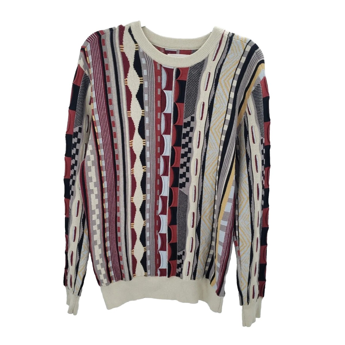 Pacsun 80's 3d Sweater Mens Size Small Cosby Coogie Style Pacsun 80's 3d Sweater Mens Size Small Cosby Coogie Style