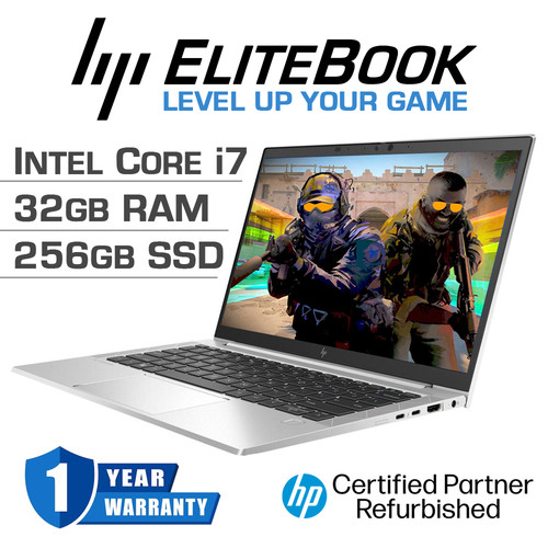 HP EliteBook 830 G7 13.3" FHD Gaming Laptop PC Intel Core i7 32GB DDR4 256GB SSD