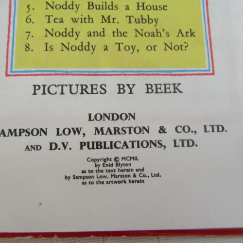 Noddy Goes to Toyland-No 1-Enid Blyton-Sampson Low-HB/DJ-Vintage - Picture 5 of 11