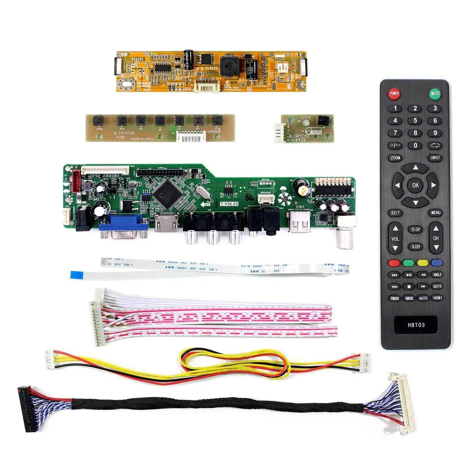 HD VGA AV USB RF LCD Controller Board For 21.5" MT215DW02 V0  M215HW01 V6 LCD - Image 2 of 4