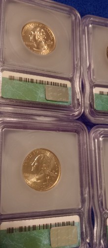 10 STATE QUARTERS LOT (2 EACH) P&D RI, NY, VT, NC,KY All 2000 ICG MS67 SLAB - Picture 11 of 24