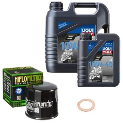 HiFlo Ölfilter Set LM 10W-40 5L für Kawasaki VN 1700 D Vulcan Nomad VNT17CDA 17