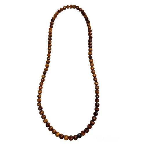 Hawaiian Koa Wood Necklace or Bracelet 32" | 8mm Beads - 第 1/6 張圖片