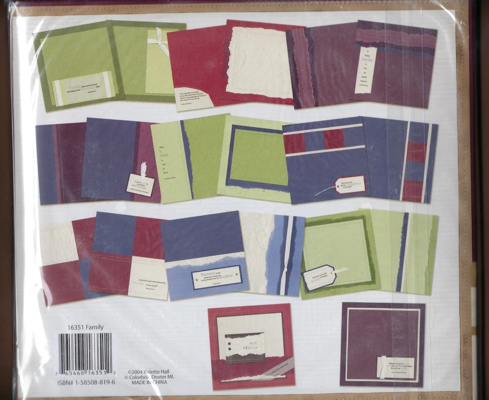 NEW in package! Colorbok "Our Family Album" 8x8 with embelishment kit Lot #SBK5A - Image 4 of 4