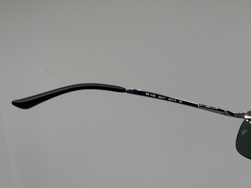 Ray-Ban TopBar RB 3183 004/71 63 silber mit grünem G15 Objektiv - Bild 12 von 15
