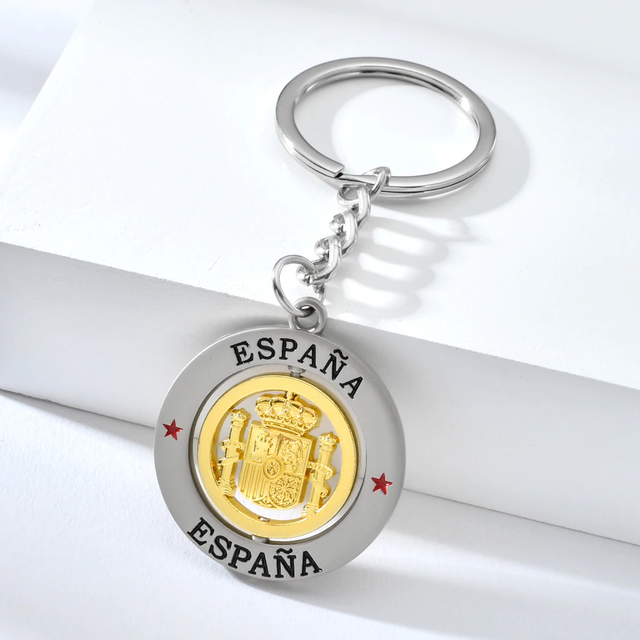 ESPANA Keychain Spanish National Emblem Souvenir Spain Coat of Arms
