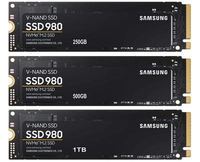 interne SSD Festplatte Samsung 980 NVMe 250GB / 500GB / 1TB - M.2 2280
