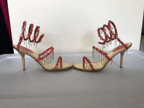 Rene Caovilla Coil Ankle Wrap High 