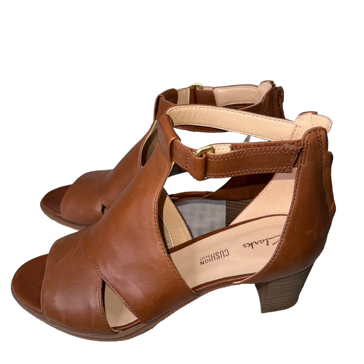 Clarks Kaylin60 Glad Womens Heels Tan Leather US Size M