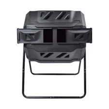 Dual Rotating Outdoor Garden Compost Bin Black 43 Gal Compost Bin from BPA