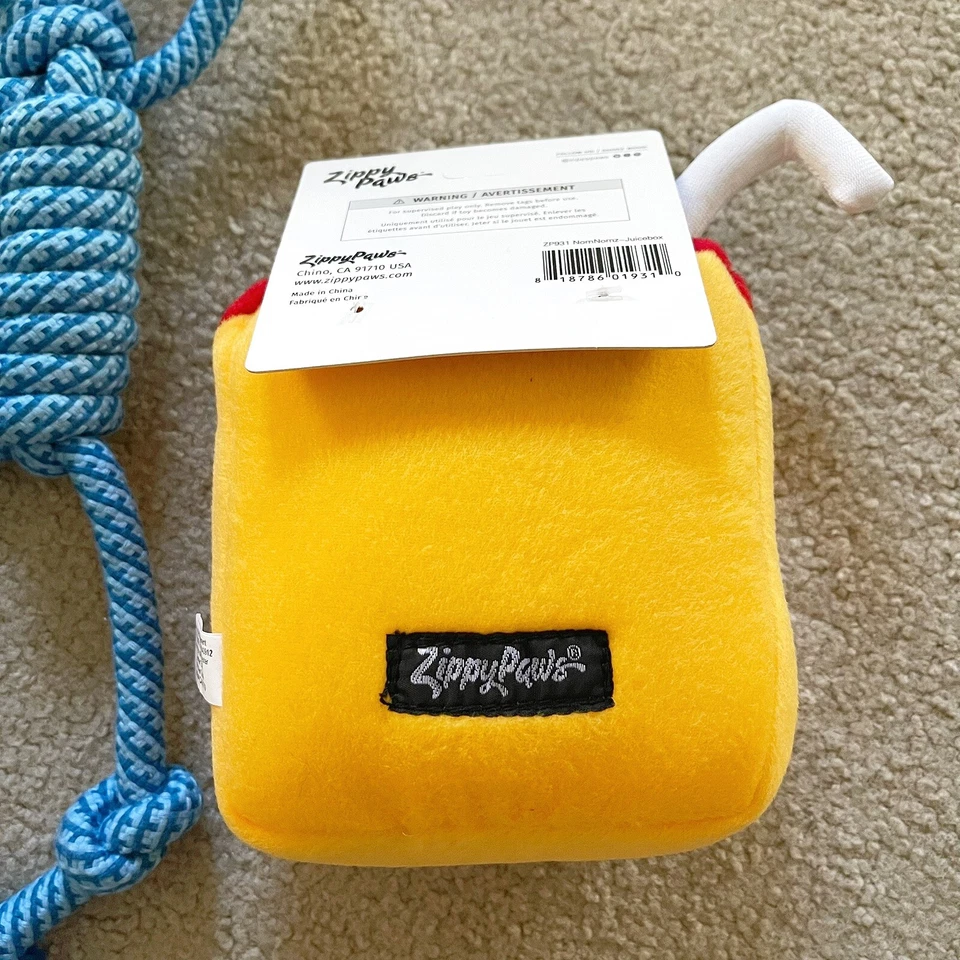 Dog Chew Toys Plush Rope Rubber Squeaky Burrow Teething LOT OF 3 Zippy Paws NEW - Image 3 of 4