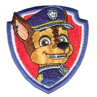 "AufnäHer / BüGelbild - Paw Patrol \"Chase 2\" - Rot - 7X6Cm - Patches AufbüGeln"