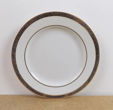 Bernardaud Limoges Antinea Anthracite Bread Plate 6-5/8" Across VGC France