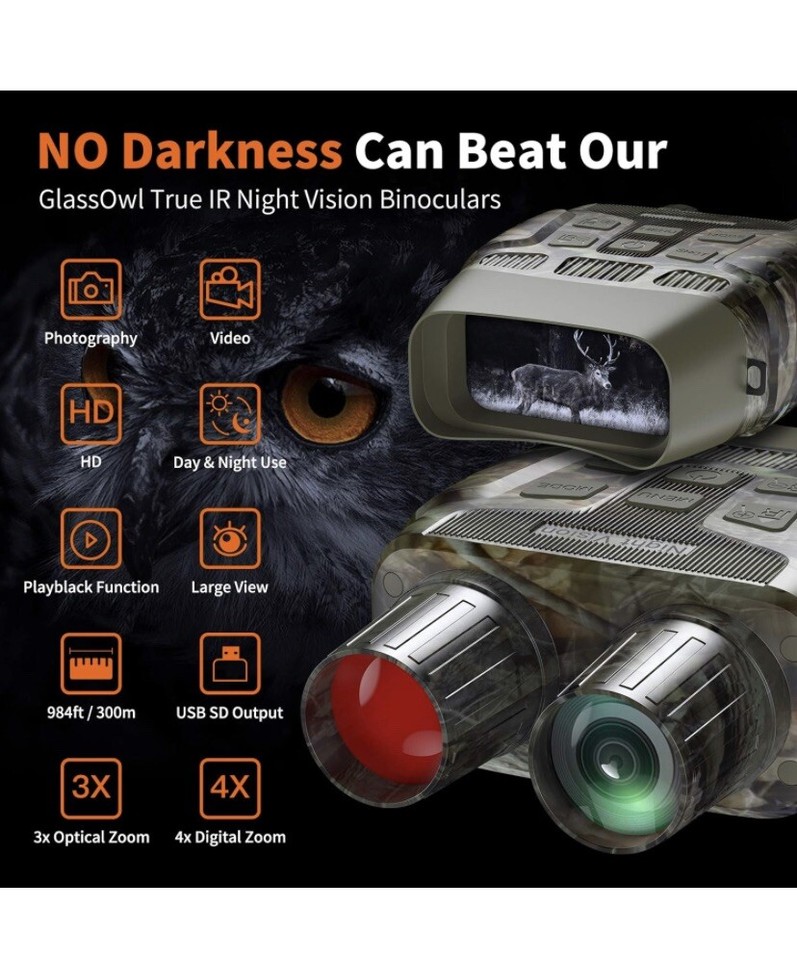 Gthunder Digital Night Vision Goggles Binoculars For Total Darkness