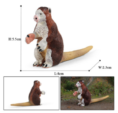 8cm Mini Tree kangaroo PVC Toy Wild Animal Figure Doll Kids Gift