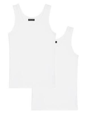 Marc O'Polo Herren Tanktop 2-Pack Iconic Rib Gerippt Ärmellos Shirt Hemd Top