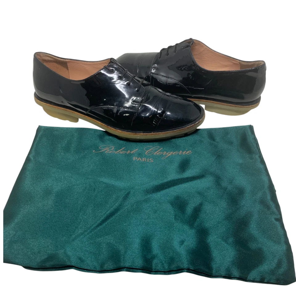 Bolso Oxford Robert Clergerie para mujer talla 8 charol con cordones vanguardista antipolvo Foto 2 de 4