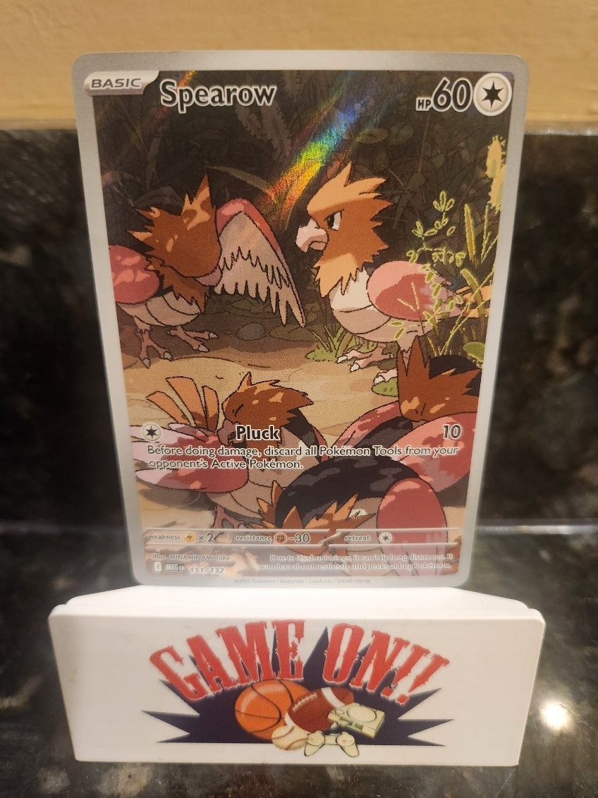 Spearow Holofoil 151/132 Illustration Rare ME01: Mega Evolution Pokemon BUF