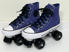 Custom Blue/Black Converse All Star Roller Sk...