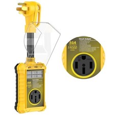 50 Amp Surge Protector for Rv Waterproof IP67, 19000 J Upgraded 50 AMP yellow