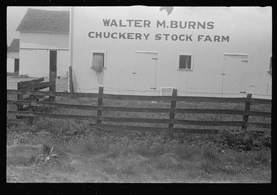 Barn in central Ohio,OH,Walter M. Burns Chuckery Stock Farm,FSA,Summer 1938