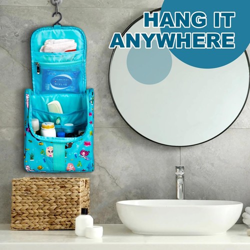 Cute Cartoon Hanging Kids Toiletry Bag Children Travel Cosmetic Makeup Organi... - 第 5/6 張圖片