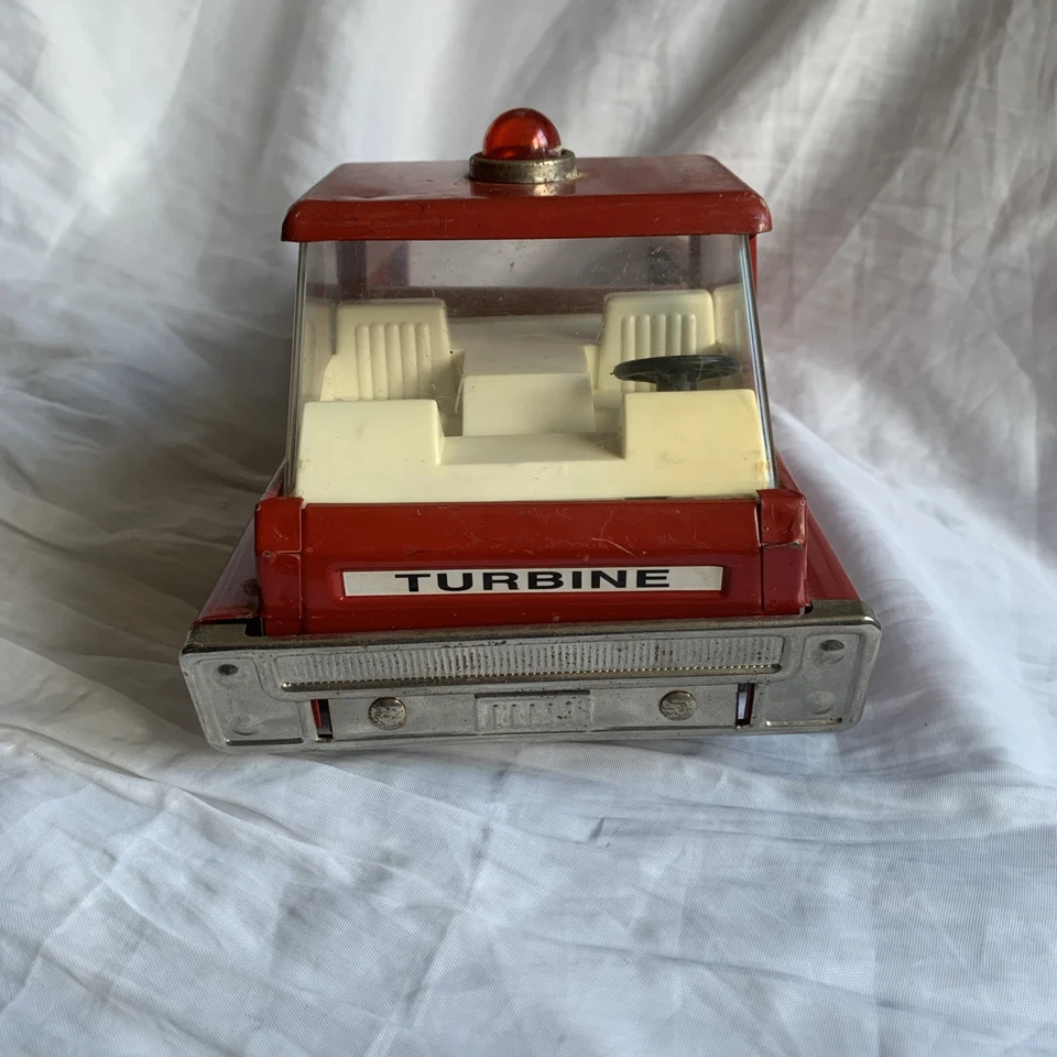 Vintage ERTL STRUCTO Fire Rescue Turbine Truck, 12” Red, Incomplete - Image 3 of 4