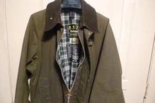 BARBOUR  - A50 MOORLAND WAX COTTON JACKET  - OLIVE - MADE IN UK - 42